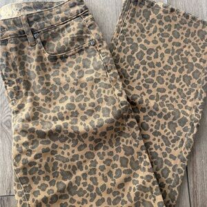 American Eagle Outfitters Cheetah Print Straight Leg Jeans